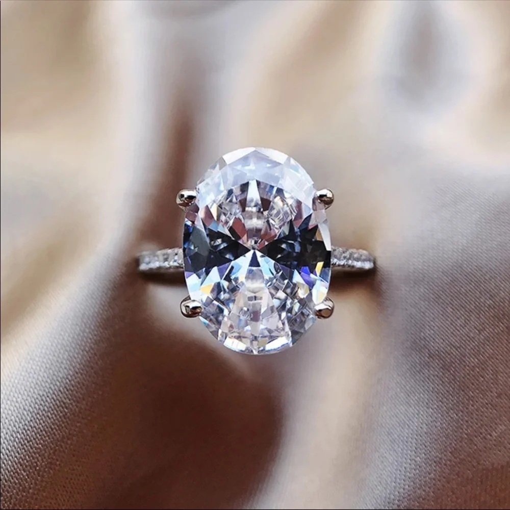 🌟Fashion Oval Sterling Silver Ring - Picture 2 of 6